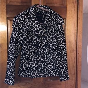 Forever 21 Black and White Leopard Print Jacket